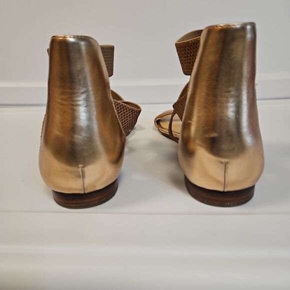 Rosegold Sandals Elastic Straps sz 11 - Picture 5 of 11